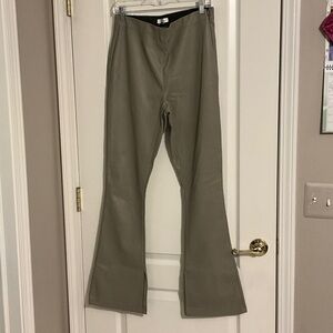 Topshop Olive Green Boot Cut Pants